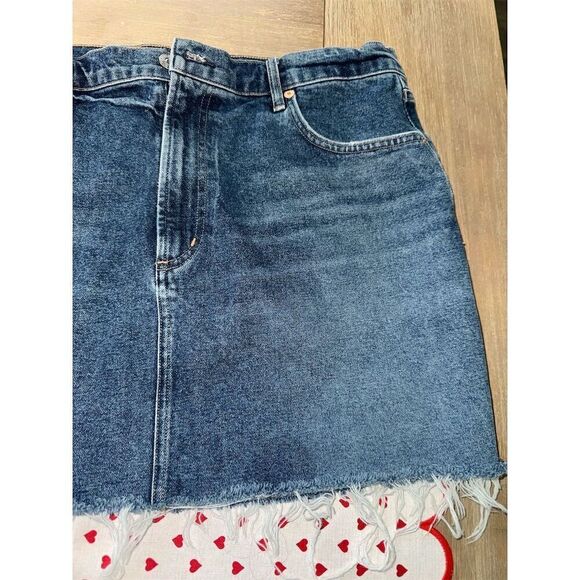 Citizens of Humanity Women's Mini Jean Skirt Plus Size 32W Blue Casual - Picture 6 of 10